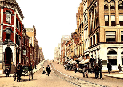 Main Street Wheeling West Virginia in 1908 Vintage Print (7 Sizes)