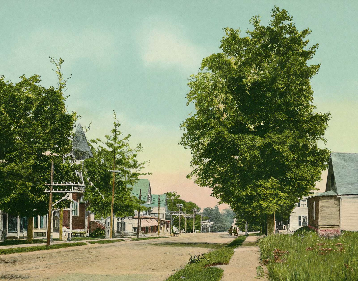 Main Street Bethlehem NH in 1911 Vintage Print (7 Sizes) - Archival Paper