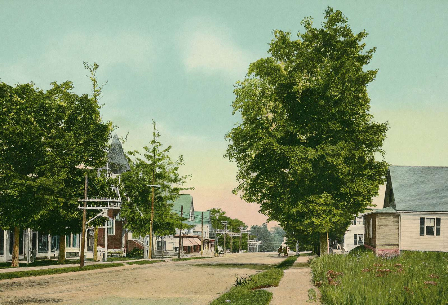 Main Street Bethlehem NH in 1911 Vintage Print (7 Sizes) - Archival Paper