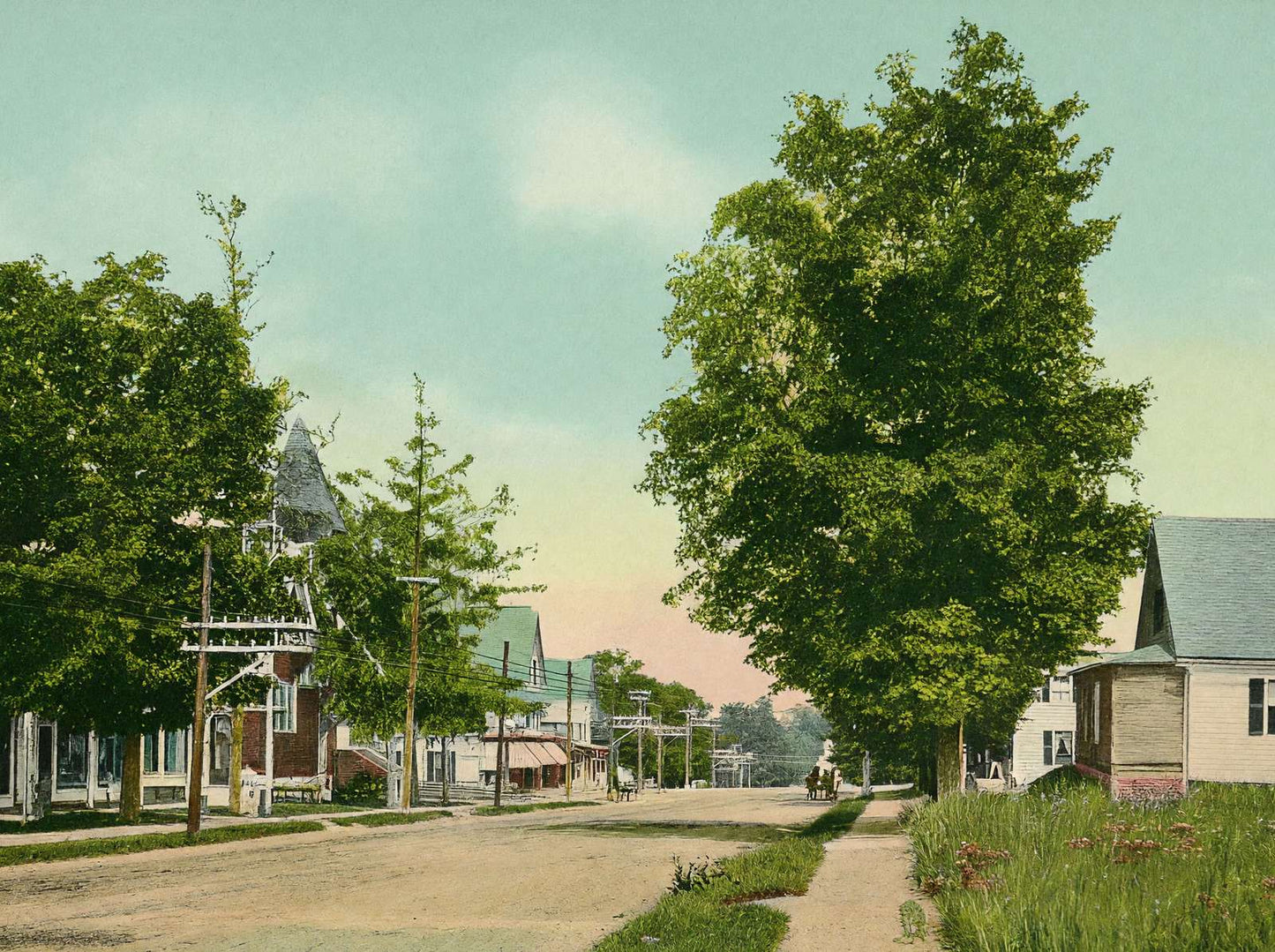 Main Street Bethlehem NH in 1911 Vintage Print (7 Sizes) - Archival Paper