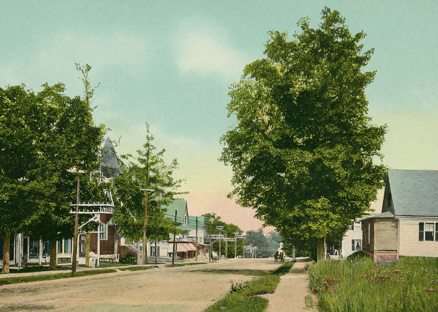 Main Street Bethlehem NH in 1911 Vintage Print (7 Sizes) - Archival Paper