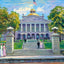 Maine State Capitol in Augusta in 1906 art print