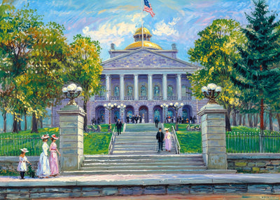 Maine State Capitol Augusta Maine in 1906 Art Print (7 Sizes) - Premium Print