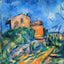 Maison Maria with a View of Chateau Noir Art Print 1895 by Cezanne (6 Sizes)