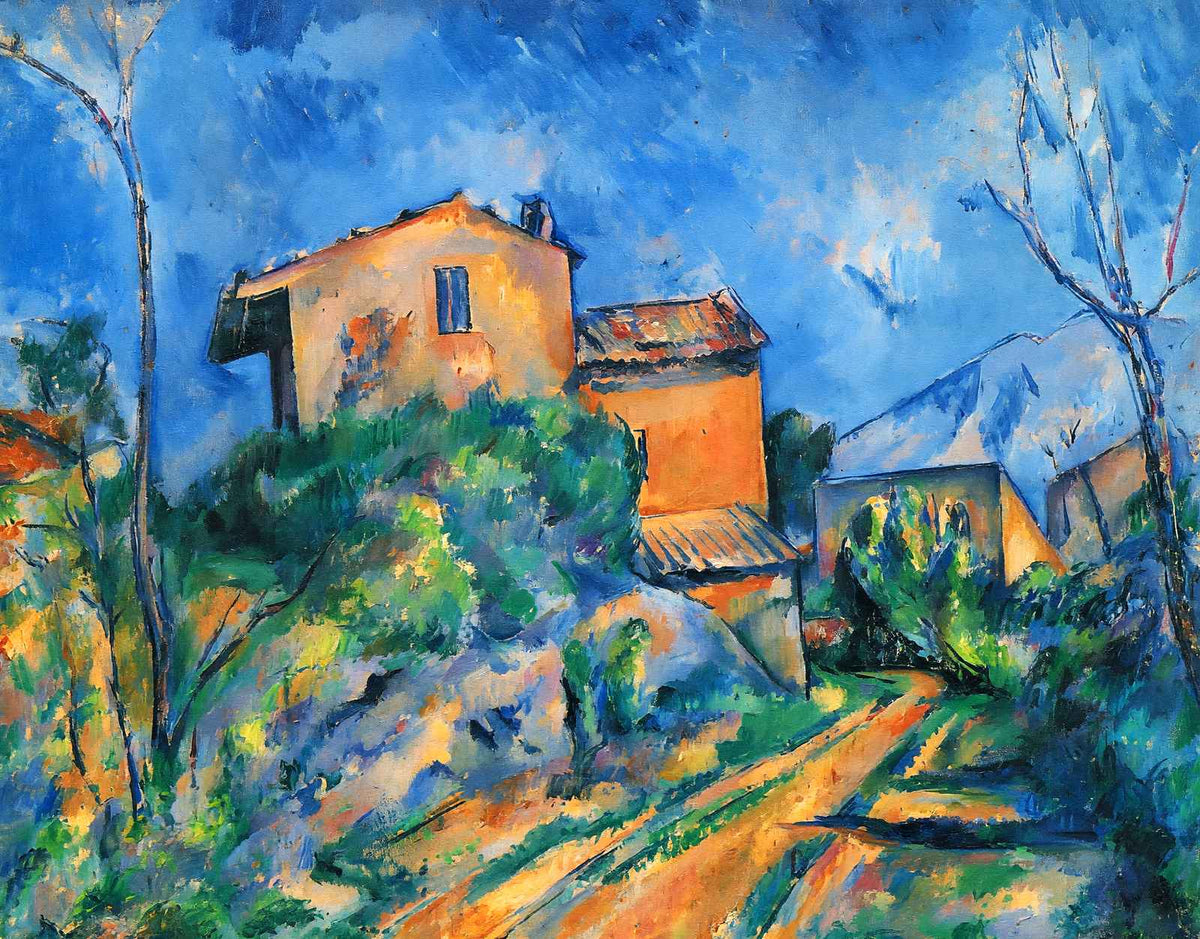 Maison Maria with a View of Chateau Noir Art Print 1895 by Cezanne (6 Sizes)