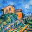 Maison Maria with a View of Chateau Noir Art Print 1895 by Cezanne (6 Sizes)