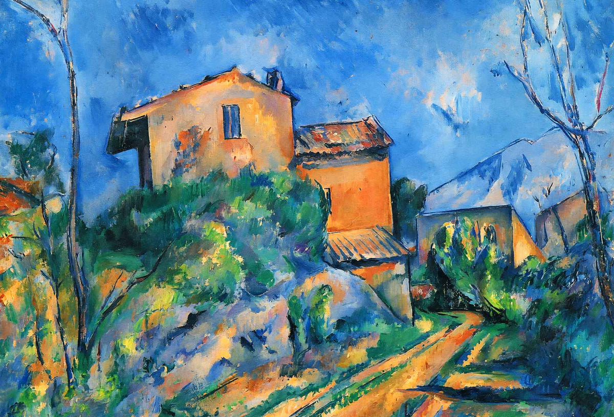 Maison Maria with a View of Chateau Noir Art Print 1895 by Cezanne (6 Sizes)