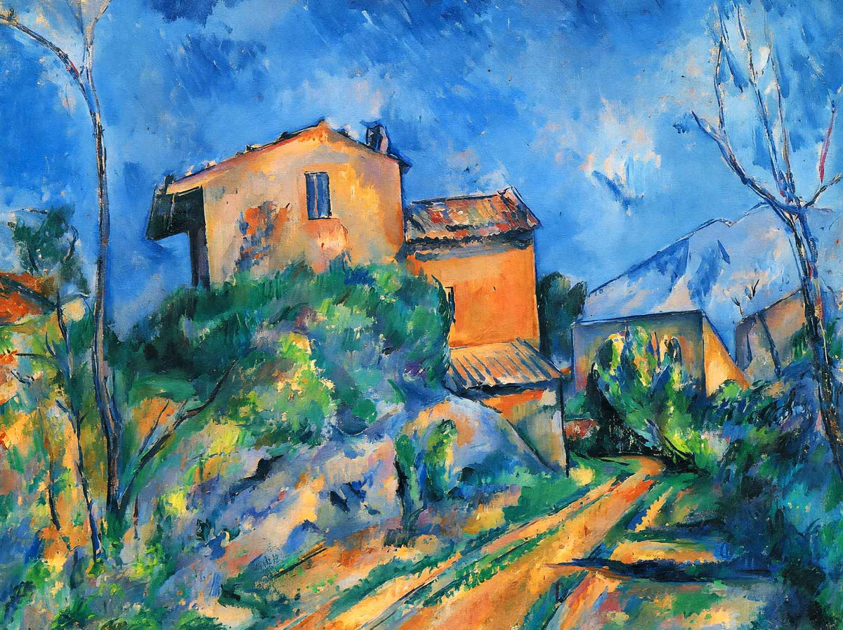 Maison Maria with a View of Chateau Noir Art Print 1895 by Cezanne (6 Sizes)