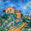Maison Maria with a View of Chateau Noir art print by Paul Cezanne (1895)