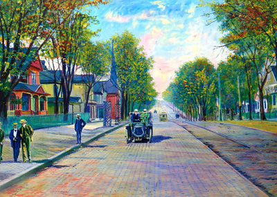 Main Street Looking West Danville VA in 1909 Art Print (7 Sizes) - Reproduction