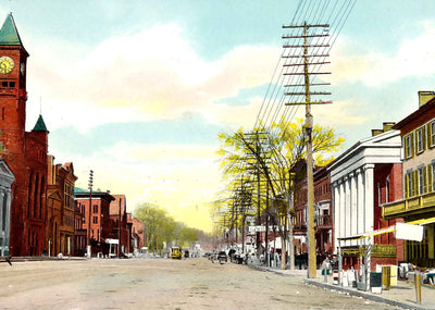 Main Street Middletown CT in 1907 Vintage Print (7 Sizes) - Restored