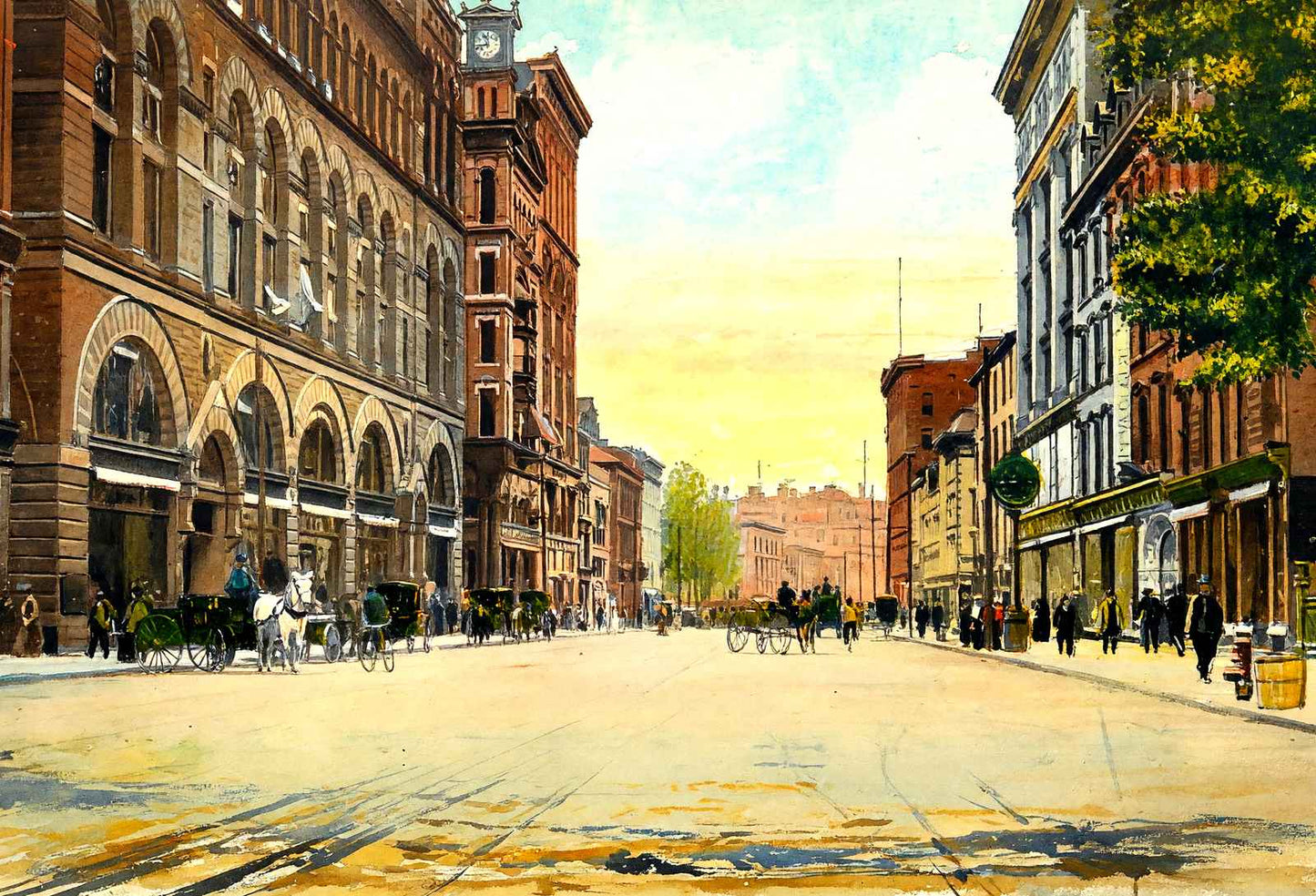 Main Street Hartford in 1907 Art Print (7 Sizes) - Acid Free