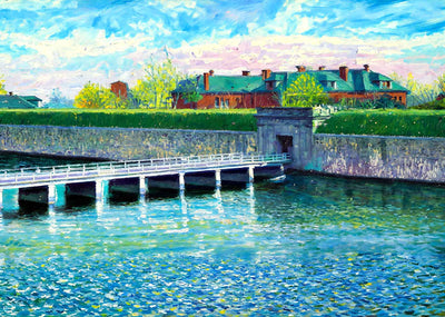 Main Entrance Fort Monroe VA in 1907 Painting Print (7 Sizes) - Acid Free