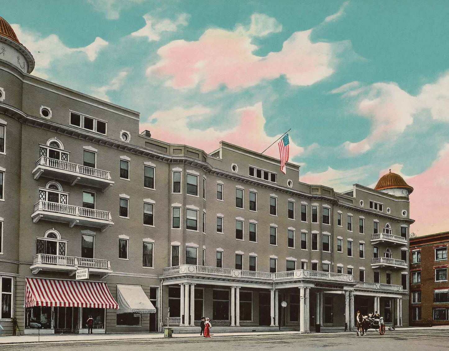 Majestic Hotel Hot Springs AR in 1906 Vintage Print (7 Sizes) - High Quality