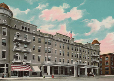 Majestic Hotel Hot Springs AR in 1906 Vintage Print (7 Sizes) - High Quality