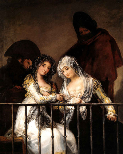 Majas on a Balcony painting by Francisco Goya (1808)