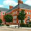 Malden High School, Massachusetts in 1909 Vintage Print (7 Sizes) - Acid Free