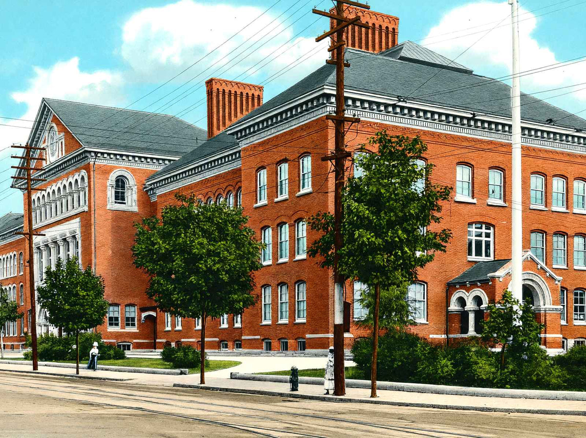 Malden High School, Massachusetts in 1909 Vintage Print (7 Sizes) - Acid Free