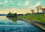 View on Merrimac River Above the Falls Manchester NH in 1907 Art Print