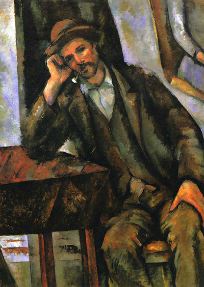 Man Smoking a Pipe Fine Art Print 1902 Painting by Paul Cezanne (6 Sizes)