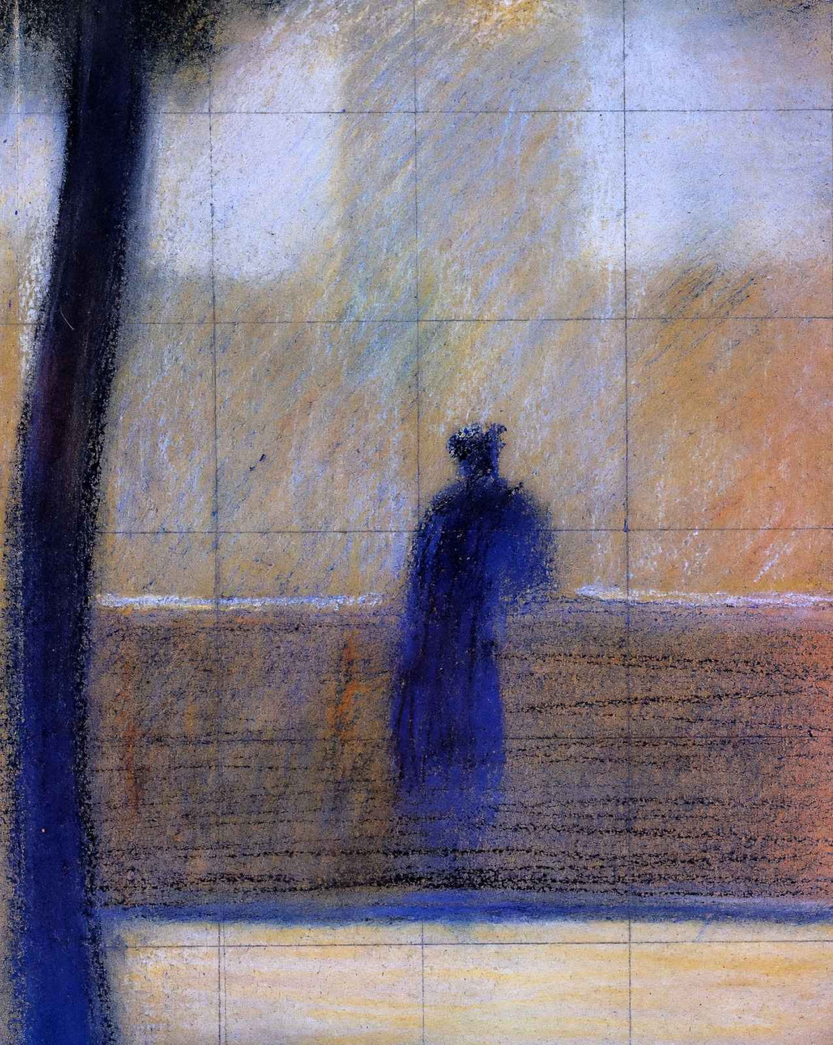 Man Leaning on a Parapet art print by Georges Seurat (1881)