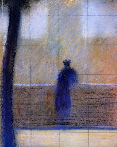 Man Leaning on a Parapet art print by Georges Seurat (1881)