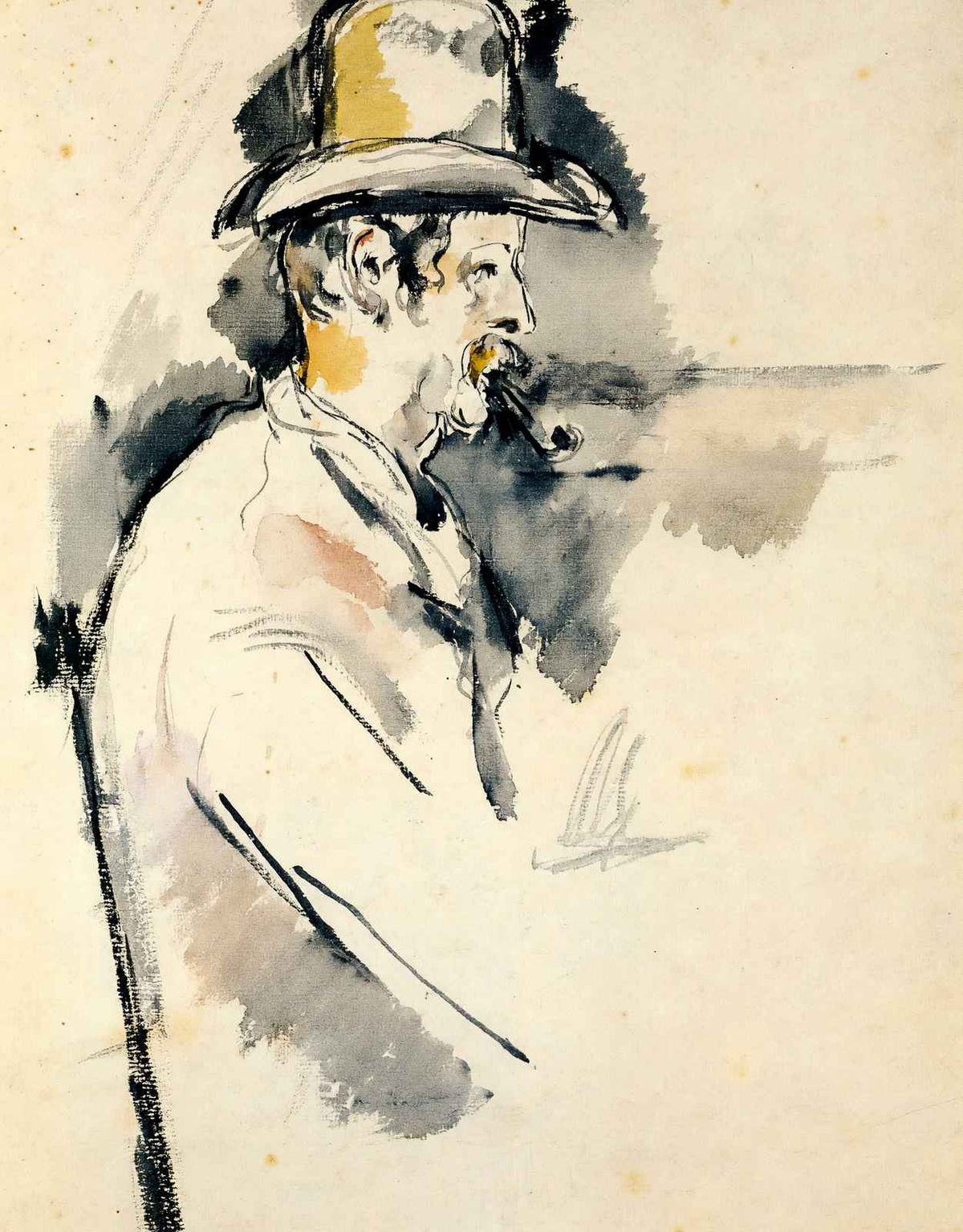 Man with a Pipe 1895 Painting by Paul Cezanne Fine Art Print (6 Sizes)