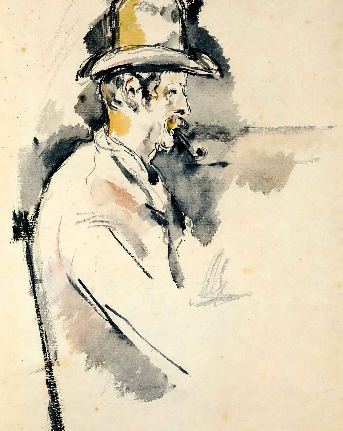 Man with a Pipe art print by Paul Cezanne (1895)