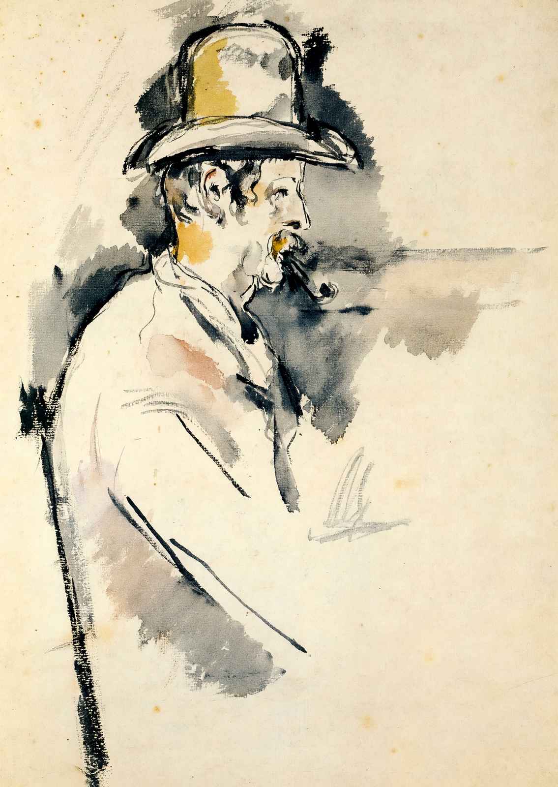Man with a Pipe 1895 Painting by Paul Cezanne Fine Art Print (6 Sizes)