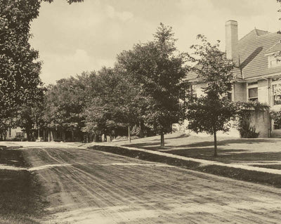 Library and Main Street photo print