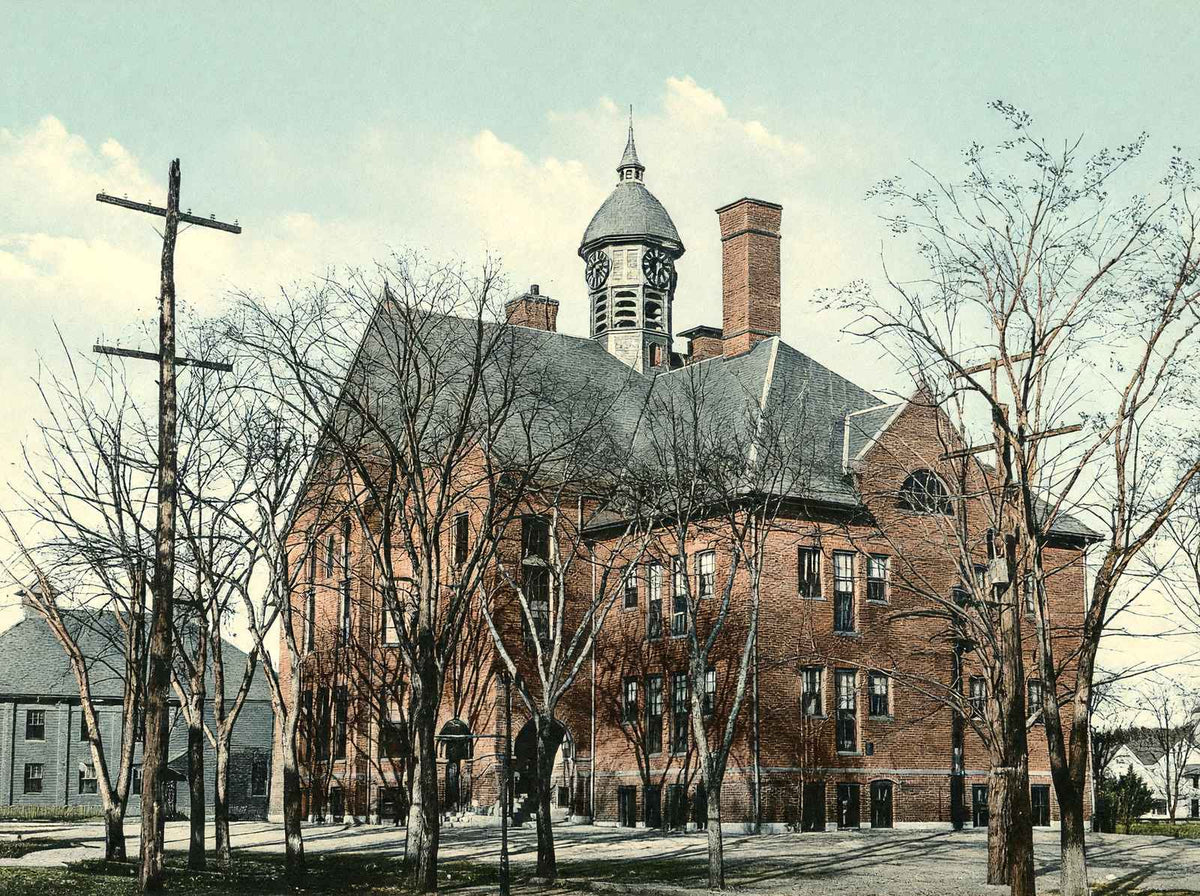 Maplewood School Malden MA in 1909 Vintage Print (7 Sizes) - High Quality