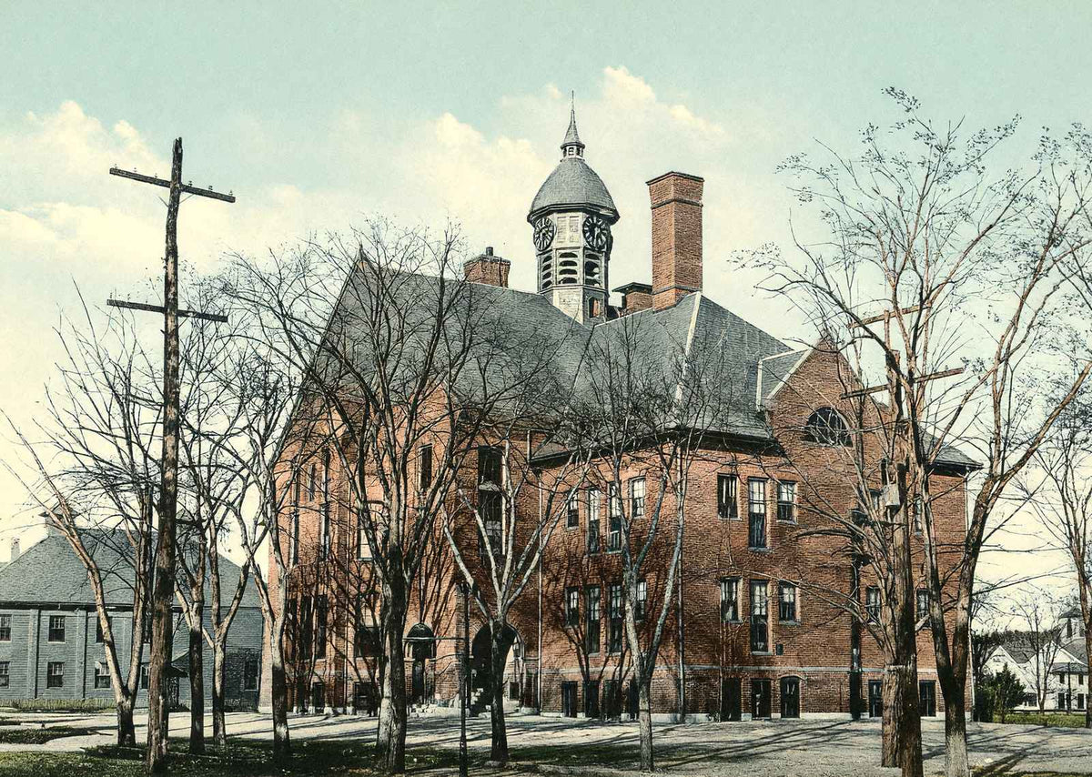 Maplewood School Malden MA in 1909 Vintage Print (7 Sizes) - High Quality