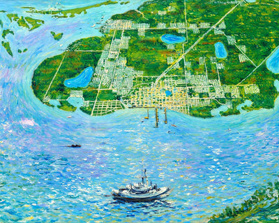 Map of St Petersburg and Vicinity painting