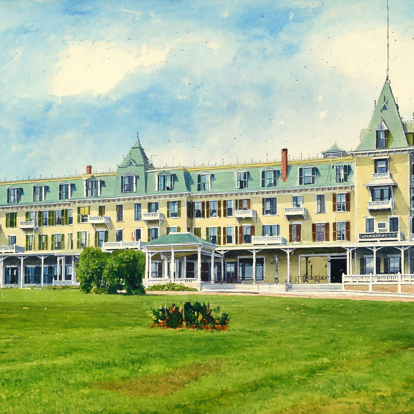 Maplewood Hotel Bethlehem NH in 1911 Art Print (7 Sizes) - Reproduction