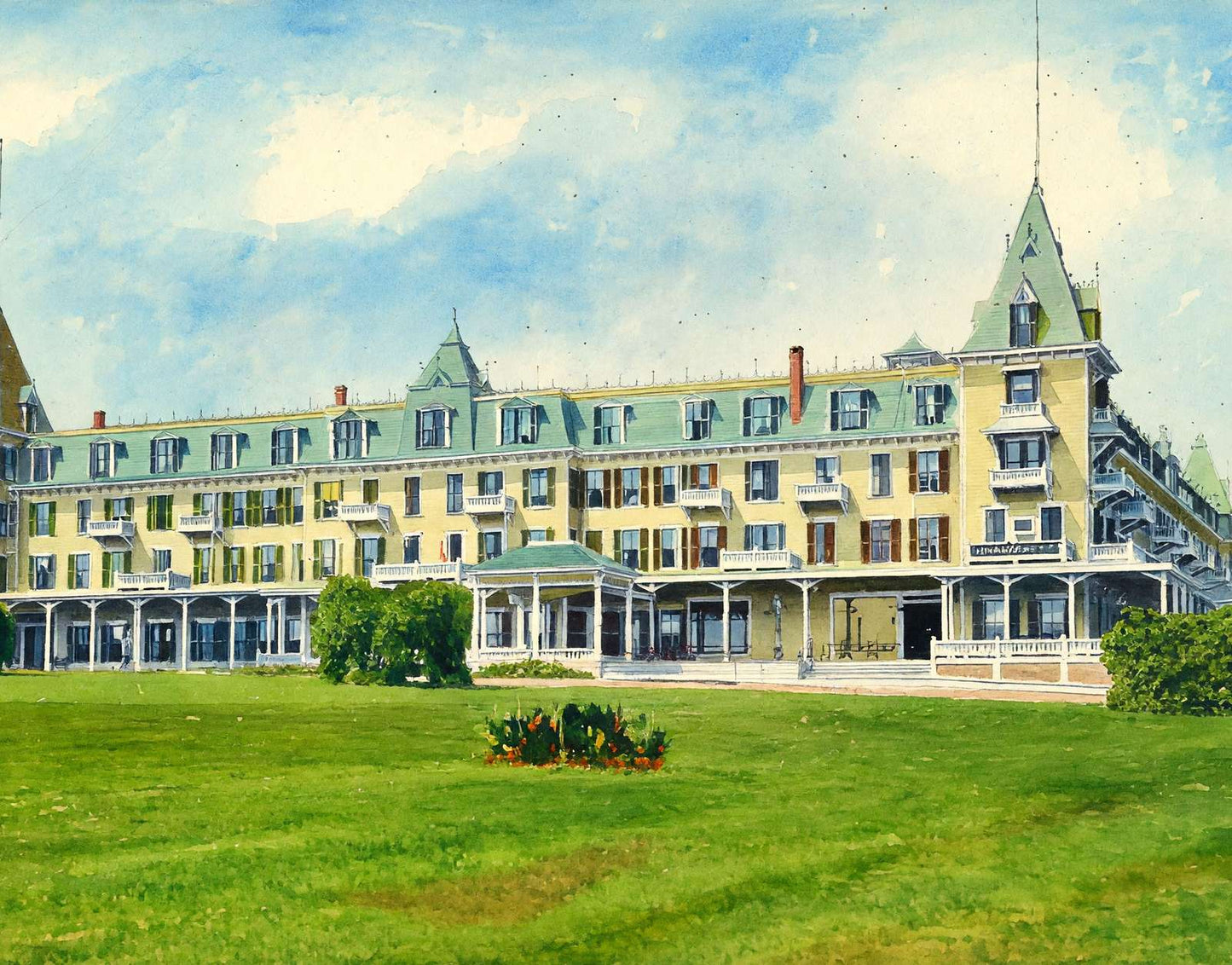 Maplewood Hotel Bethlehem NH in 1911 Art Print (7 Sizes) - Reproduction