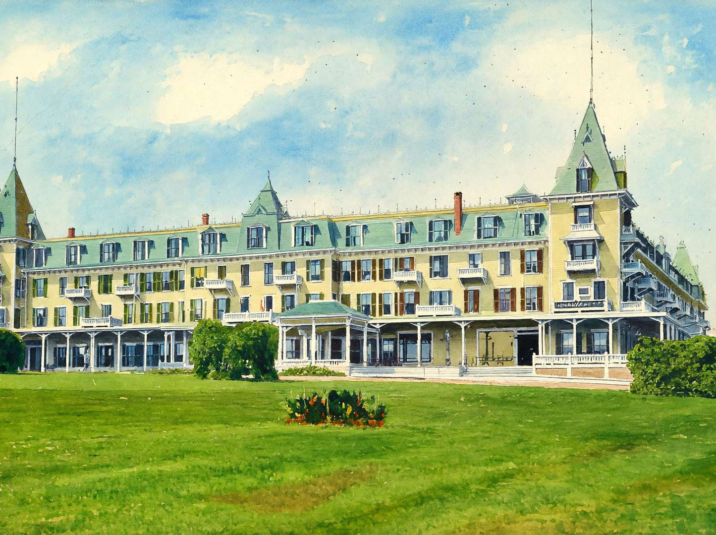 Maplewood Hotel Bethlehem NH in 1911 Art Print (7 Sizes) - Reproduction