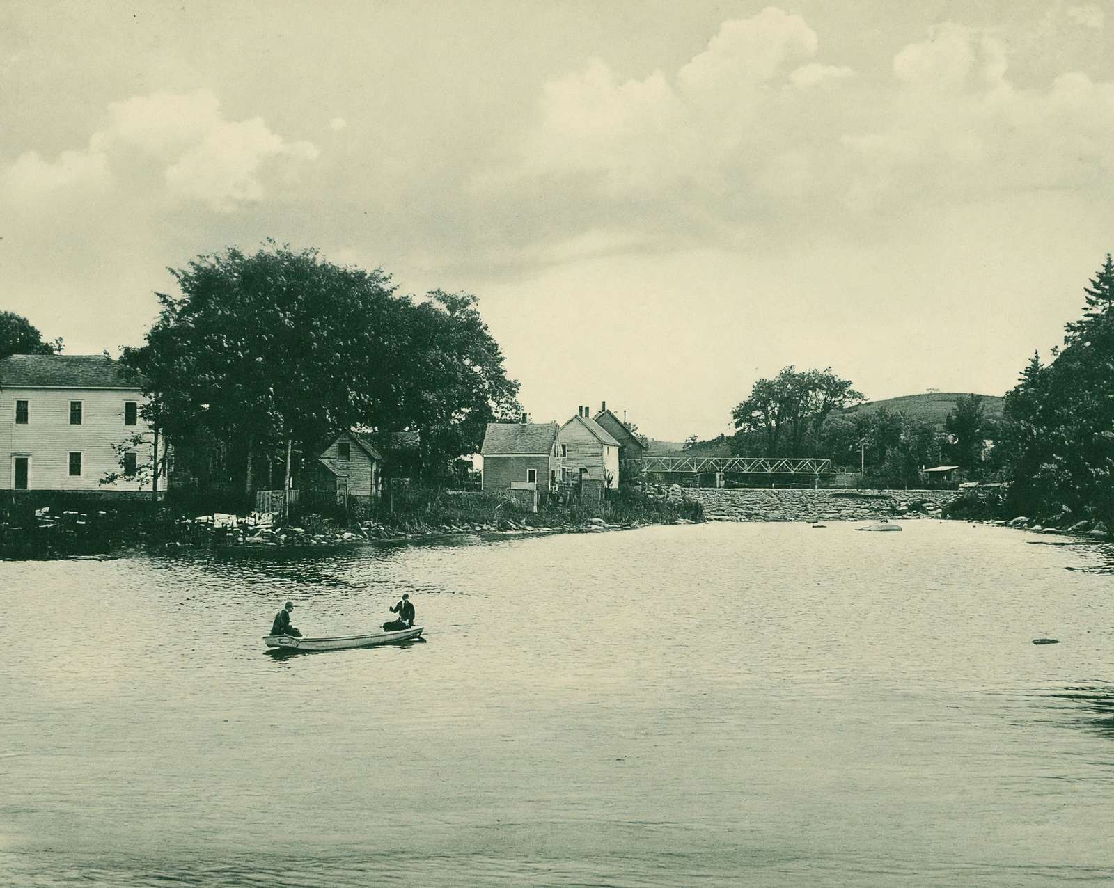Marsh Stream in Frankfort in 1907 vintage print