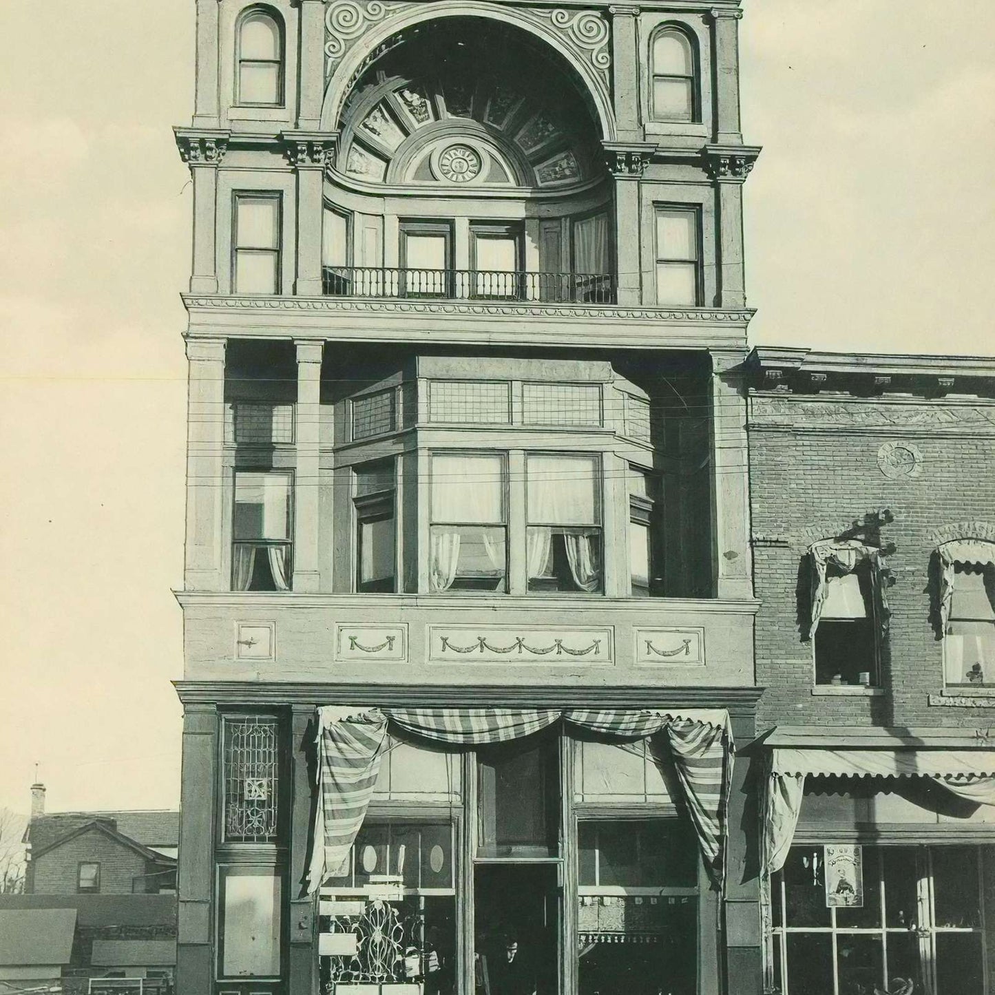 Marshall Texas Elks Building in 1909 Vintage Print (7 Sizes) - Premium Quality
