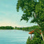 Mark's Bay from Red Rocks Burlington VT in 1907 Vintage Print (7 Sizes)