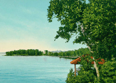 Mark's Bay from Red Rocks Burlington VT in 1907 Vintage Print (7 Sizes)