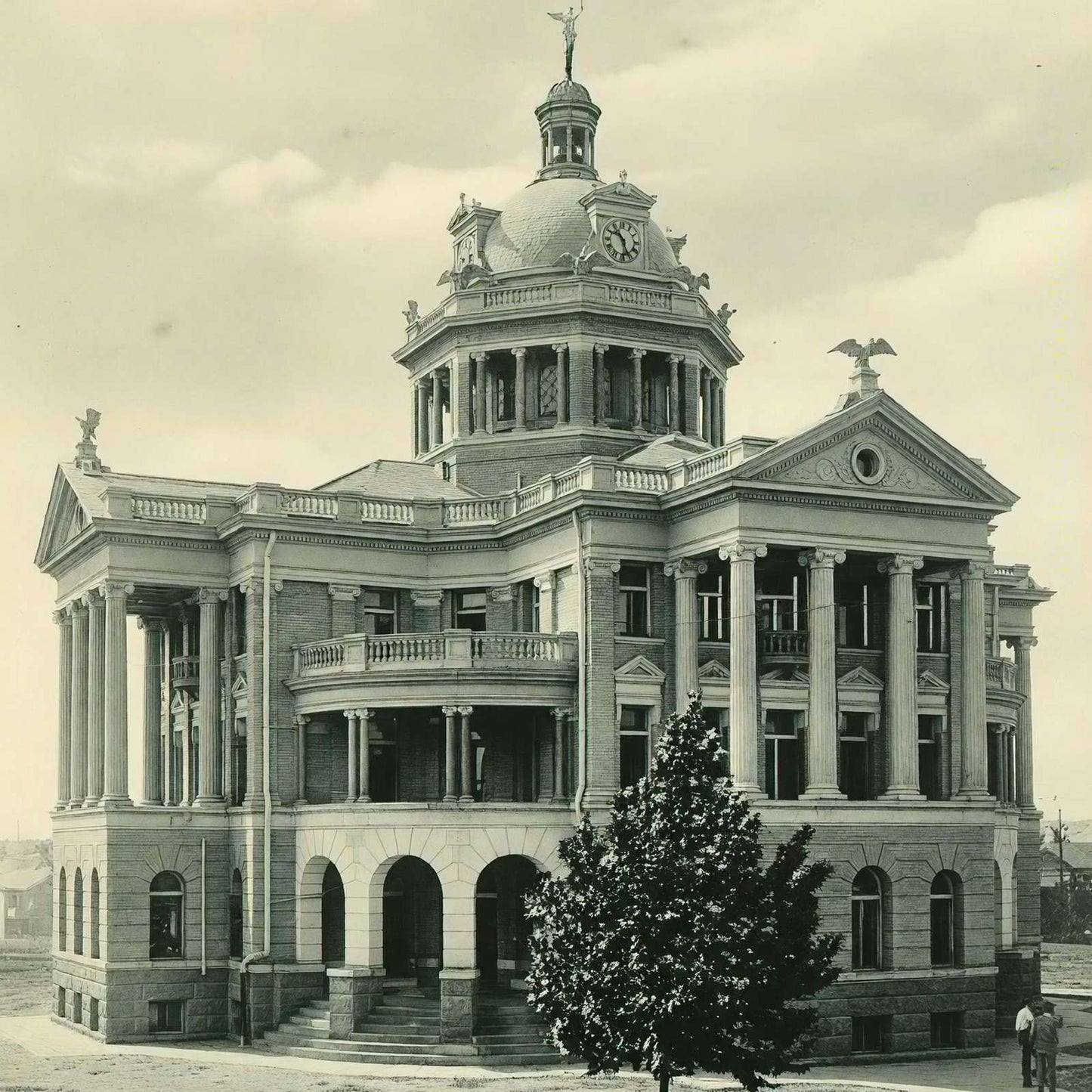 Marshall Texas Court House in 1909 Vintage Print (7 Sizes) - Archival Paper