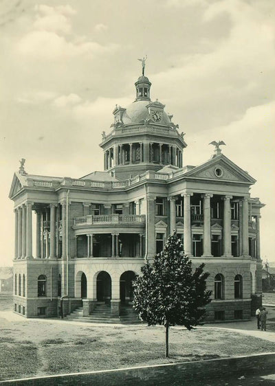 Marshall Texas Court House in 1909 Vintage Print (7 Sizes) - Archival Paper
