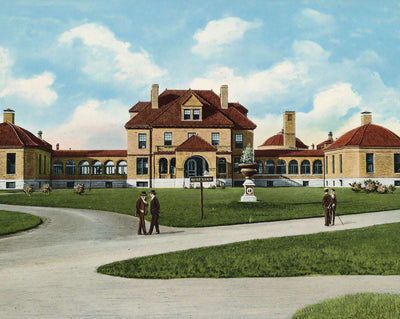 Mary Hitchcock Memorial Hospital in 1910 vintage print