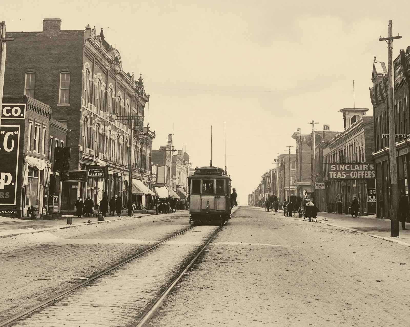 Marshalltown Main Street Looking East vintage photo print