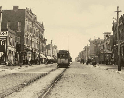 Marshalltown Main Street Looking East vintage photo print