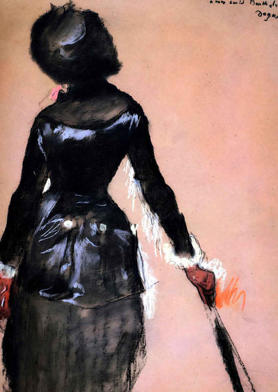 Mary Cassatt at the Louvre (Study) by Edgar Degas Fine Art Print (6 Sizes)