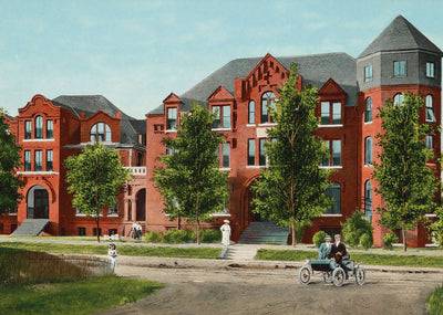 Mary Connor College Paris Texas in 1907 Vintage Print (7 Sizes) - Retouched