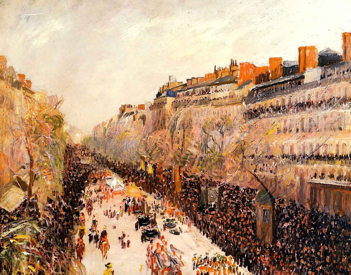 Mardi Gras on the Boulevards Fine Art Print 1897 by Camille Pissarro (6 Sizes)