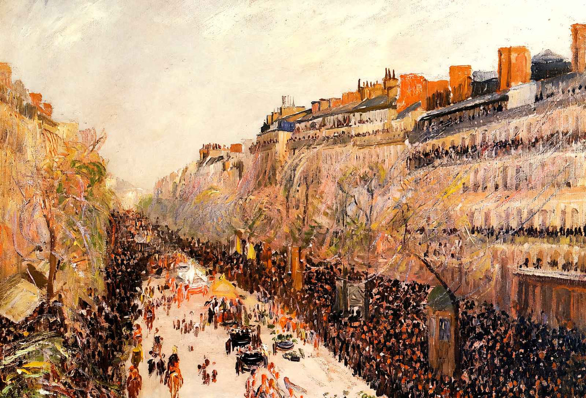 Mardi Gras on the Boulevards Fine Art Print 1897 by Camille Pissarro (6 Sizes)