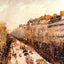 Mardi Gras on the Boulevards painting print by Camille Pissarro (1897)